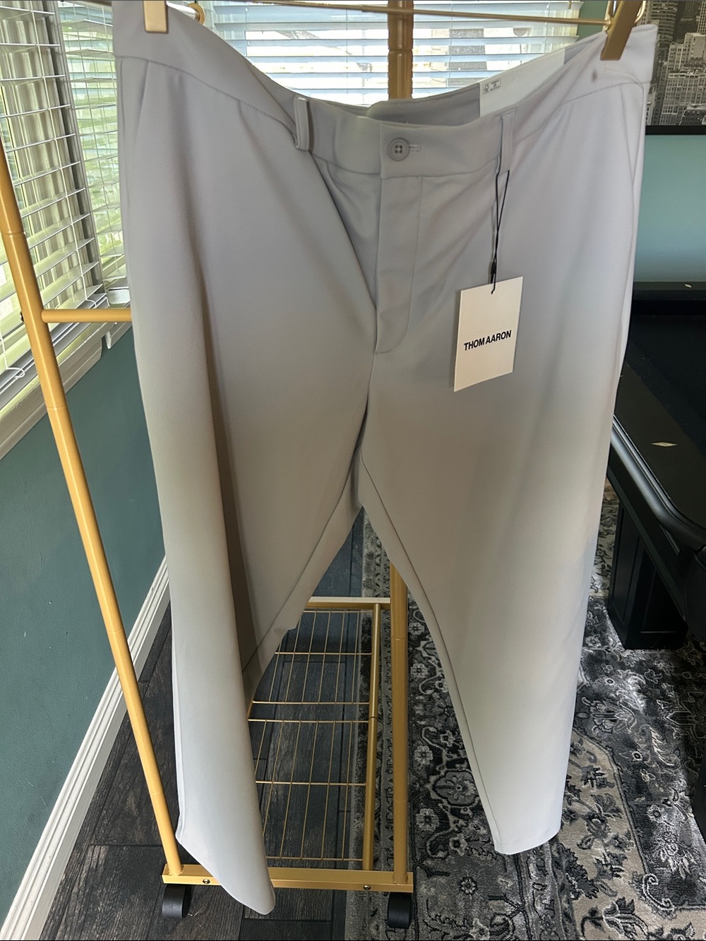 Thom Aaron Mens Light Gray Dress pants size 38x30